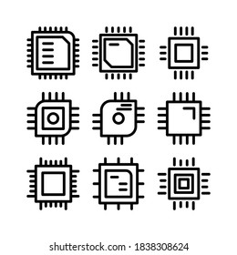 cpu icon or logo isolated sign symbol vector illustration - Collection of high quality black style vector icons
