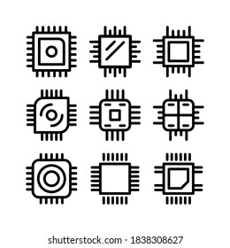 cpu icon or logo isolated sign symbol vector illustration - Collection of high quality black style vector icons

