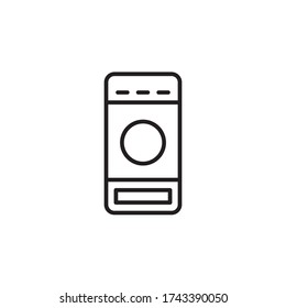 cpu icon outline design vector. isolated on white background