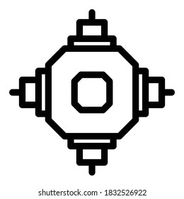Cpu icon. Outline cpu vector icon for web design isolated on white background