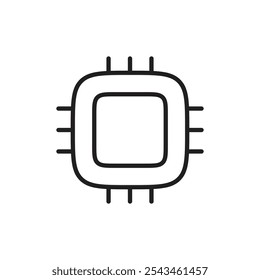 Cpu icon Outline vector for web ui