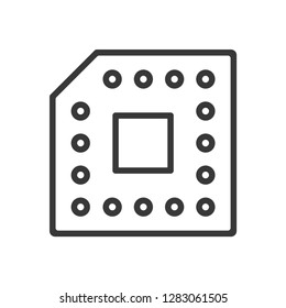 CPU icon. Processor symbol modern, simple, vector, icon for website design, mobile app, ui. Vector Illustration