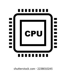 CPU icon. Processor icon. Vector.