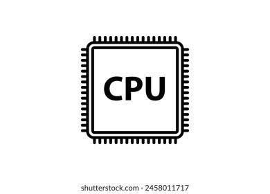 CPU icon. icon related to computer. suitable for web site, app, user interfaces, printable etc. line icon style. simple vector design editable