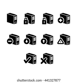 CPU icon set