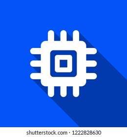 CPU icon with shadow , sign design