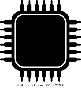icono de cpu. diseño de signos ilustración de estilo de moda en fondo blanco..eps