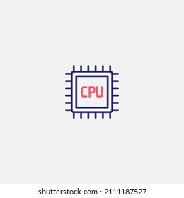 CPU icon sign vector,Symbol, logo illustration for web and mobile