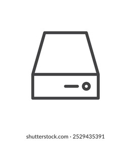 CPU icon Thin outline art symbol