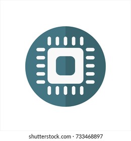 cpu icon in trendy flat style isolated on white background. cpu icon symbol for your web site design,cpu logo, app, UI. Vector illustration, cpu icon eps10. 