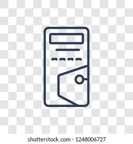 Cpu icon. Trendy linear Cpu logo concept on transparent background from Artificial Intellegence and Future Technology collection