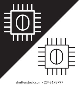CPU icon. CPU vector icon from Artificial Intelligence collection. Outline style CPU icon.