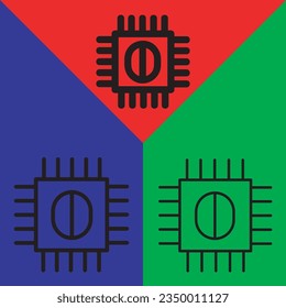 CPU icon. CPU vector icon from Artificial Intelligence collection. Outline style CPU icon.