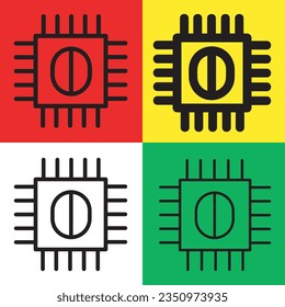 CPU icon. CPU vector icon from Artificial Intelligence collection. Outline style CPU icon.