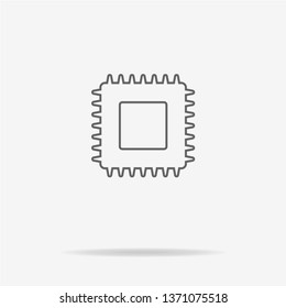 Cpu icon. Vector concept illustration for design.
