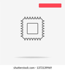 Cpu icon. Vector concept illustration for design.