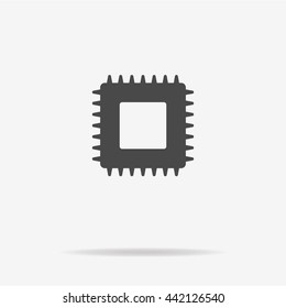 Cpu icon. Vector concept illustration for design.