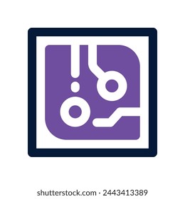 cpu icon. vector dual tone icon for your website, mobile, presentation, and logo design.