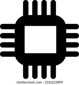 Icono de la CPU Icono ilustración vectorial en fondo blanco..eps
