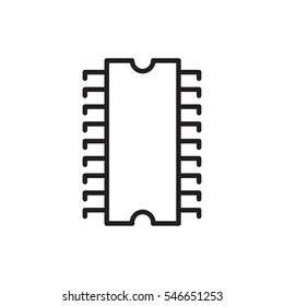 cpu icon vector illustration sign symbol