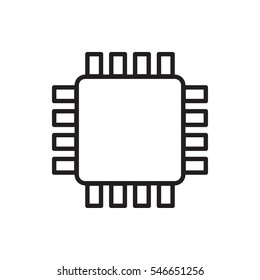 cpu icon vector illustration sign symbol