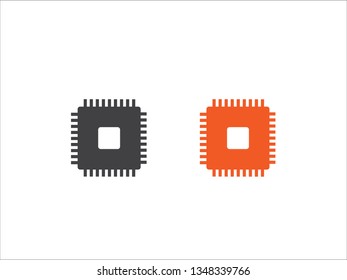 CPU icon vector isolated on white background.