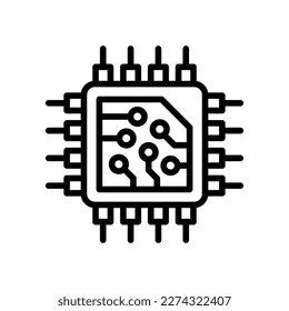 CPU icon in vector. Logotype