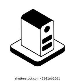 Icono Cpu, ilustración de material vectorial.