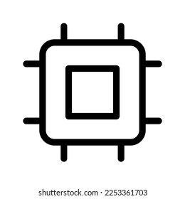 Ilustración de diseño de símbolo del vector de icono de Cpu