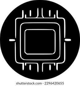 Cpu icon vector symbol design illustration