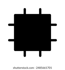 Cpu Icon Vector Symbol Design Illustration