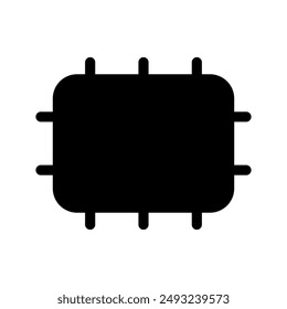 Cpu Icon Vector Symbol Design Illustration