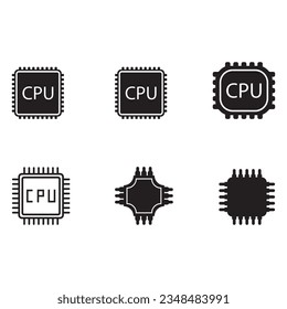 cpu icon vector template illutration logo design
