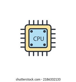 cpu icons  symbol vector elements for infographic web