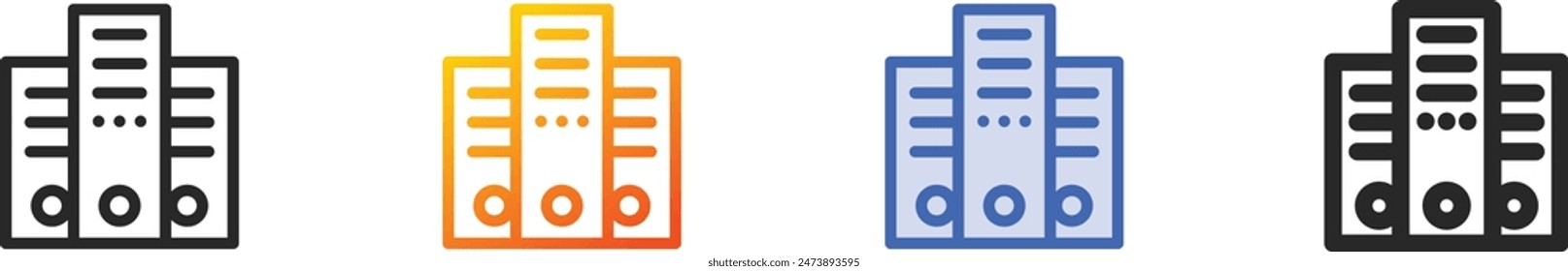 cpu icon.Thin Linear, Gradient, Blue Stroke and bold Style Design Isolated On White Background