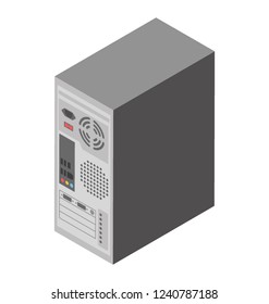 CPU isometric  icon design