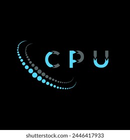 CPU letter logo abstract design. CPU unique design. CPU.
