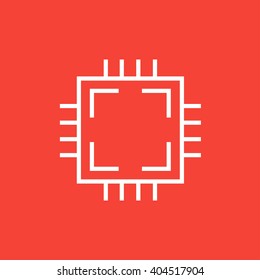 CPU line icon.