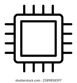 Cpu Line Icon Design For Personal And Commercial use