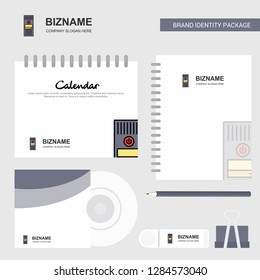 CPU Logo, Calendar Template, CD Cover, Diary and USB Brand Stationary Package Design Vector Template