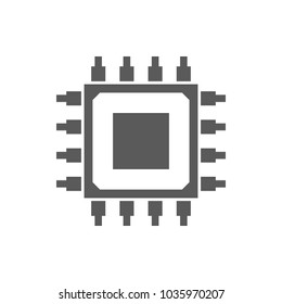 CPU microchip icon