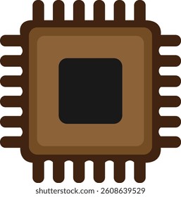 CPU, Microchip icon Generic Detailed Vector illustration