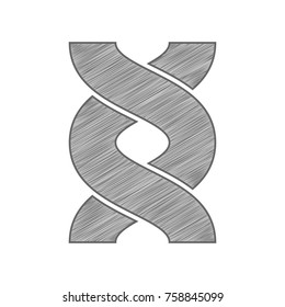 CPU, microelectronic circuit, chip icon. Vector. Shaded gray icon on white background. Isolated.