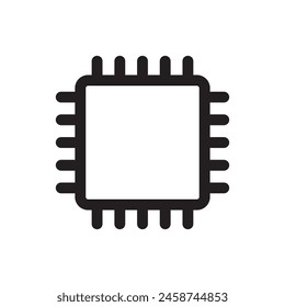 cpu or microprocessor chip, vector illustration 