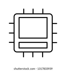 CPU Microprocessor and Chips Icon