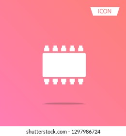 CPU Microprocessor or Chips icons vector isolated on background