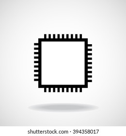 Cpu. Microprocessor. Microchip. Vector illustration. Eps 10