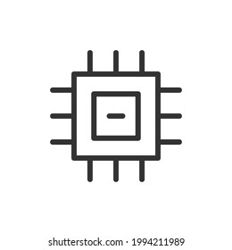 Cpu Minimal Line Icon Web Stroke Stock Vector (Royalty Free) 1994211989 ...