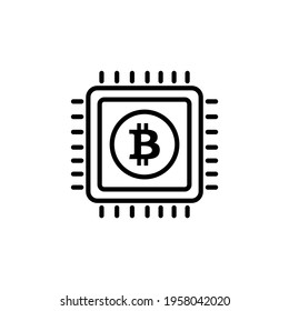 CPU Mining icon in vector. Logotype