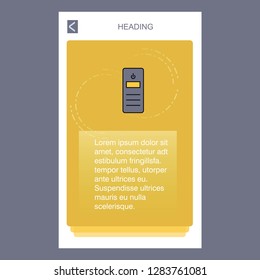 CPU  mobile vertical banner design design. Vector